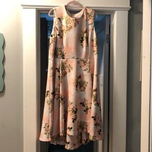 Floral party dress. Beautiful fabric with stretch.